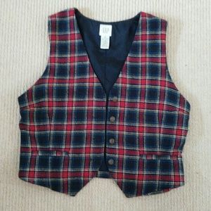 GAP Plaid Vest  Sz S